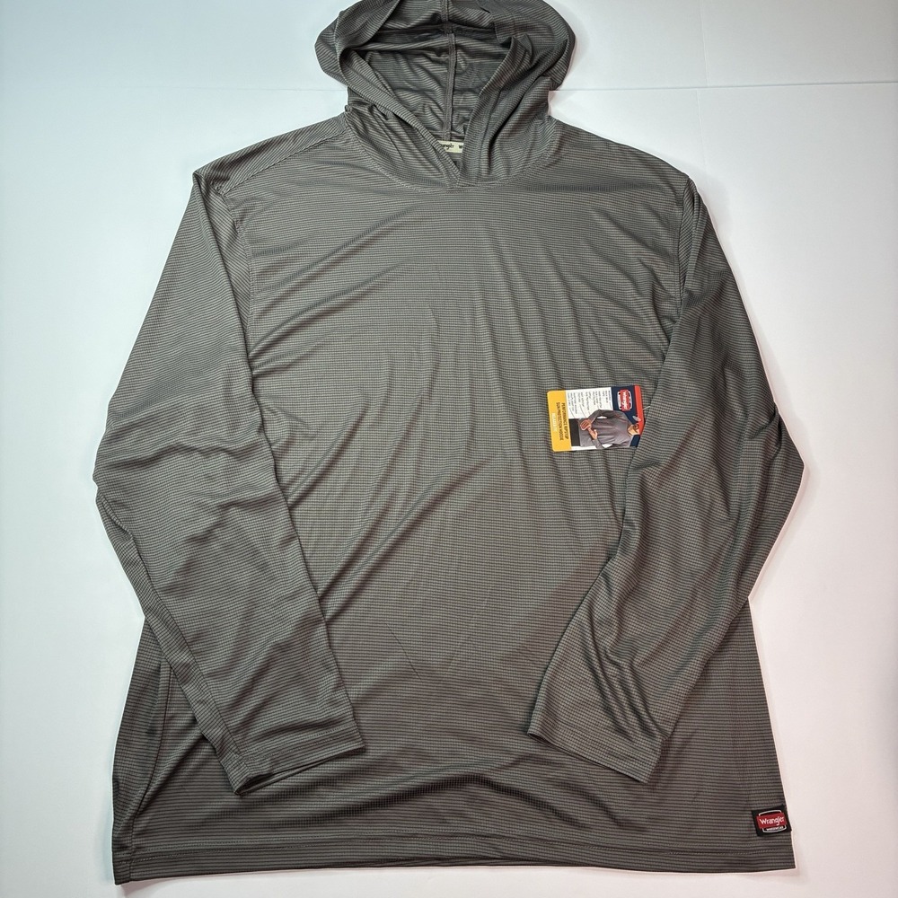 Wrangler Workwear Performance Long Sleeve Sun Protection Hoodie Gray Size XL